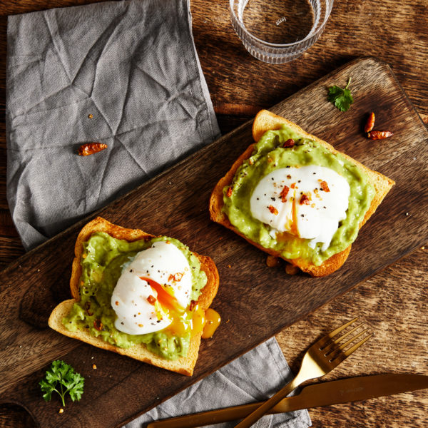 Jan-YOU-ary recipe of avocado and egg on brioche toast
