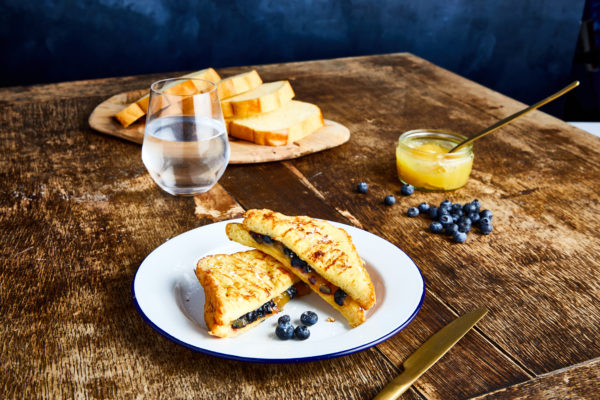 Valentine's Day recipe idea for a Blueberry & Lemon Curd French Toast