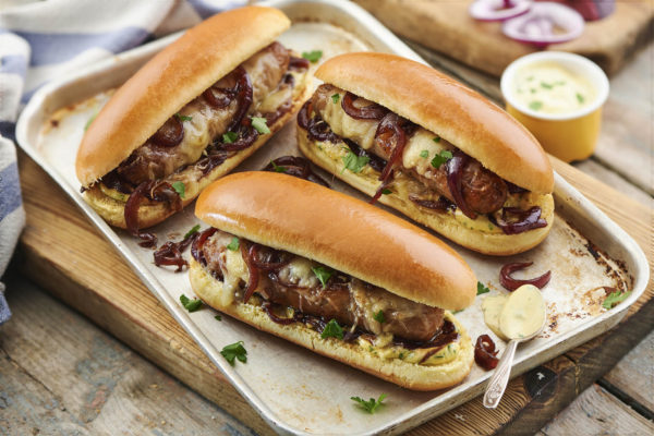 French Onion Hot Dog