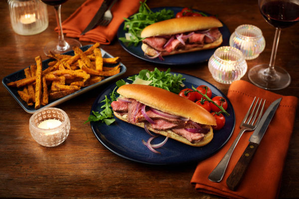Posh Steak Hot Dog Sandwich