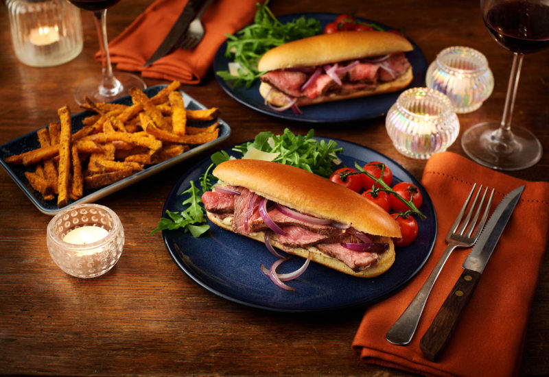 Posh Steak Hot Dog Sandwich