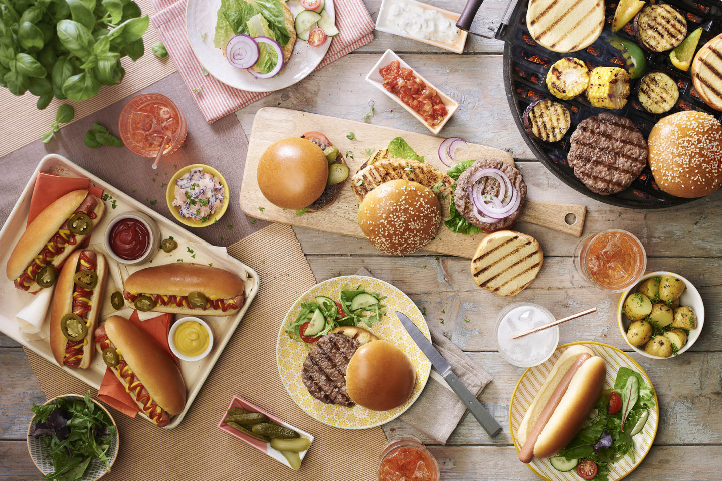 Table Spread Fully Covered Of St Pierre BBQ Food
