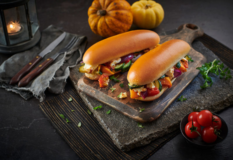 Honey Roast Pumpkin And Feta Rolls